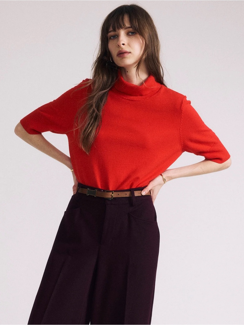 Universal Standard Savvy Fine Knit Turtleneck Sweater Top - Lipstick - 2XL - NWT